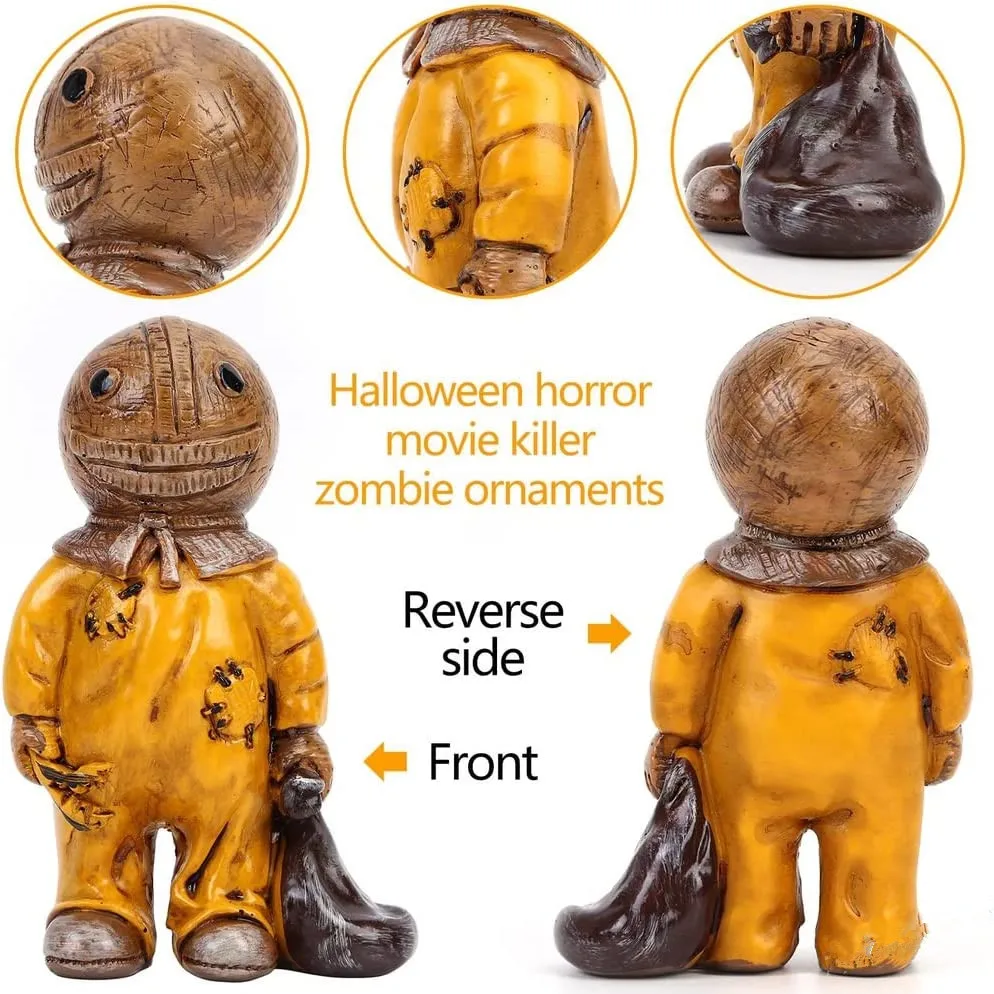 Horror film ogród gnomy zabić zestaw koszmar mordercy Michael Myers Freddy Halloween Zombie figurki z żywicy trawnik zewnętrzny wystrój