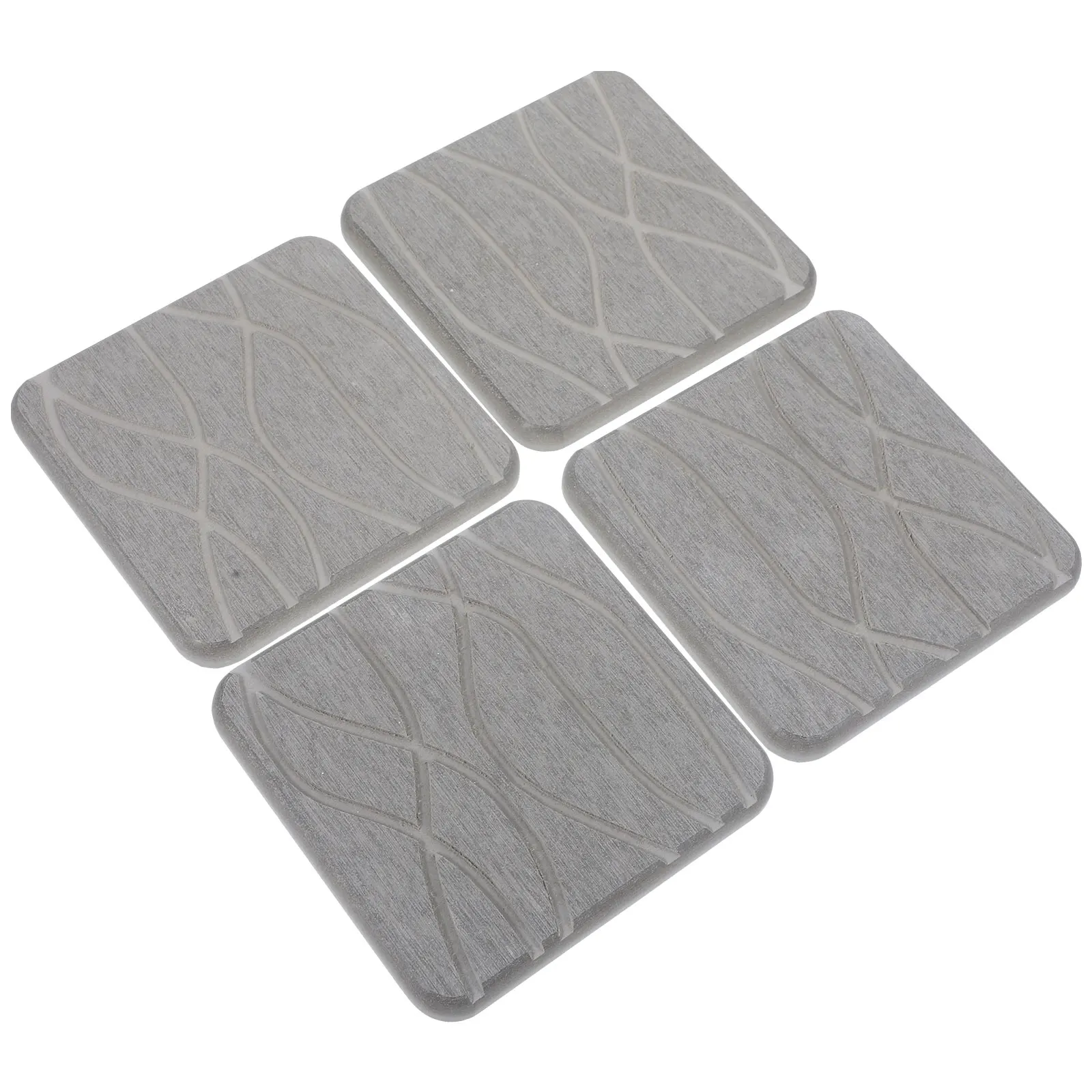 

4 Pcs Diatomite Flowerpot Mat 10x10cm Gray Non Absorbent Pads for Soap Holders Bathroom Countertop Drying Rack