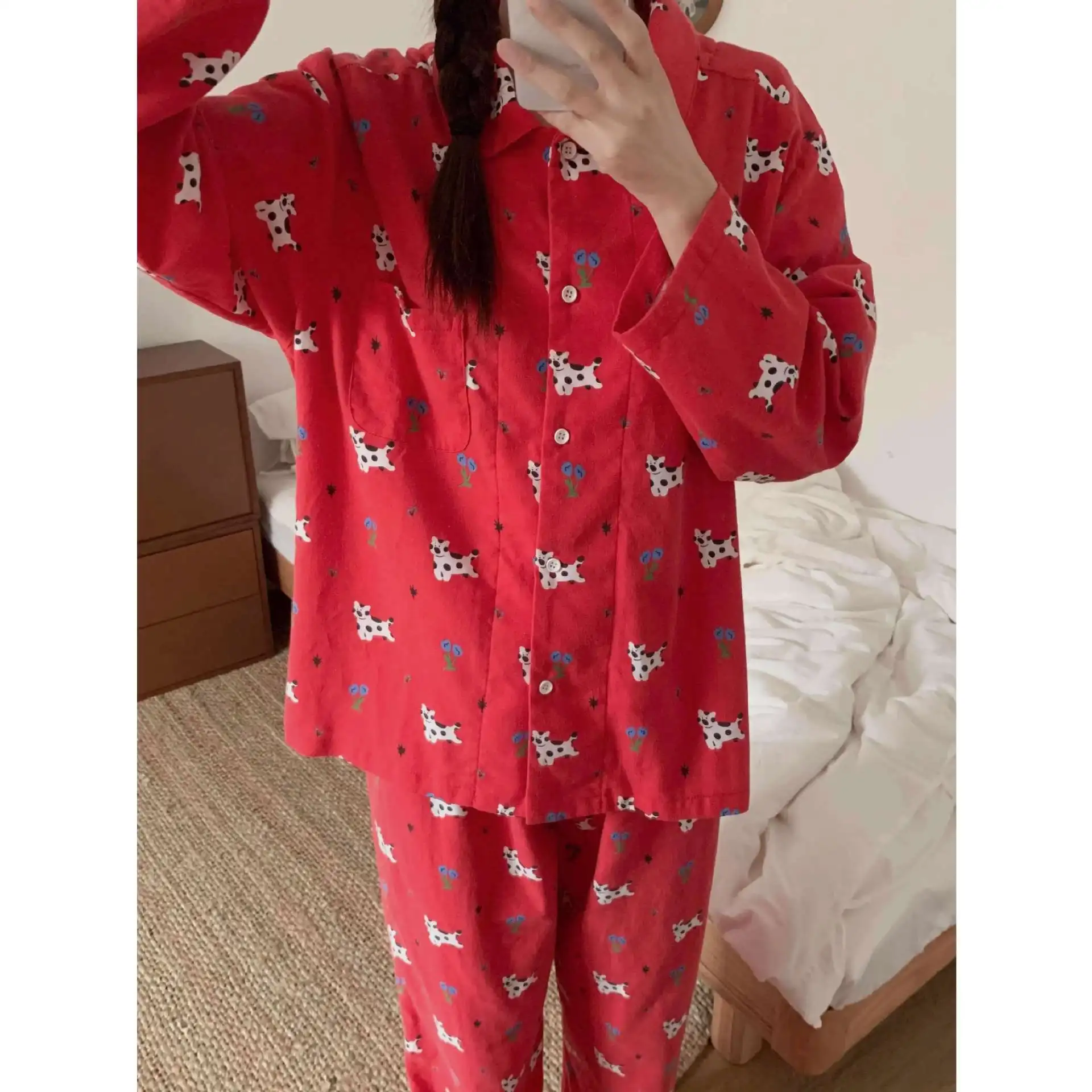 

Pjs Setwomen's Pajama Setwomen's Spring and Autumn Pajamasfashionable Home Clothes, Pajamassoft Glutinous Long Sleeved Pants