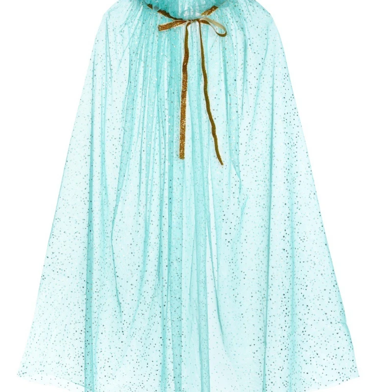 Hot Selling Mermaid Sequined Cape Elegant Princess Flowing Cloak Shiny Costume Accessory for Birthday Banquets Themed Parties view 6