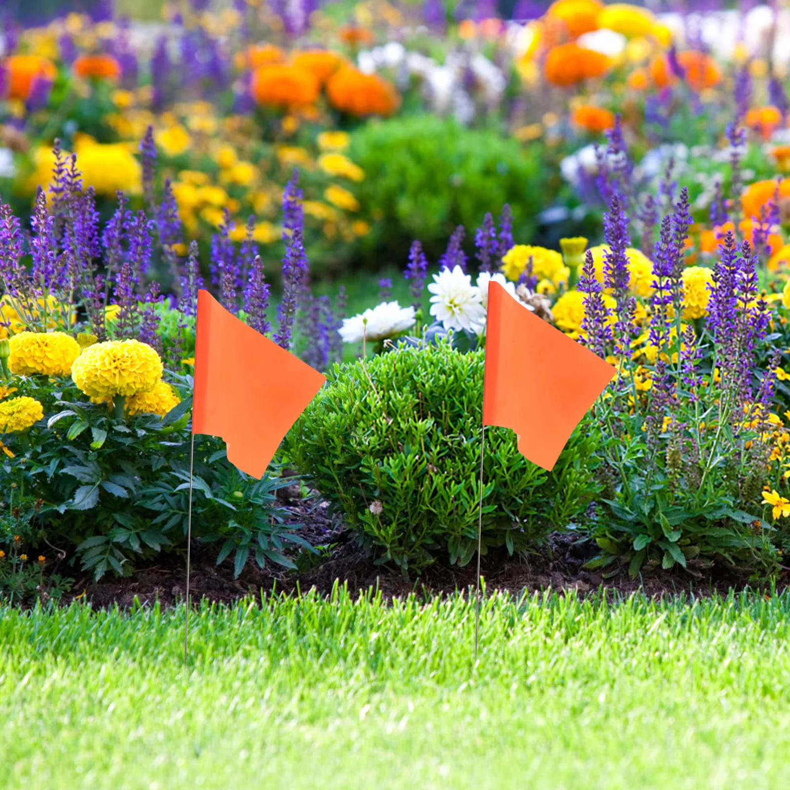 

50Pcs Landmark Lawn Flags Strong Wire Marking Flags Yard Garden Irrigation Sprinkler Markers Landscape Fencing Training Tool