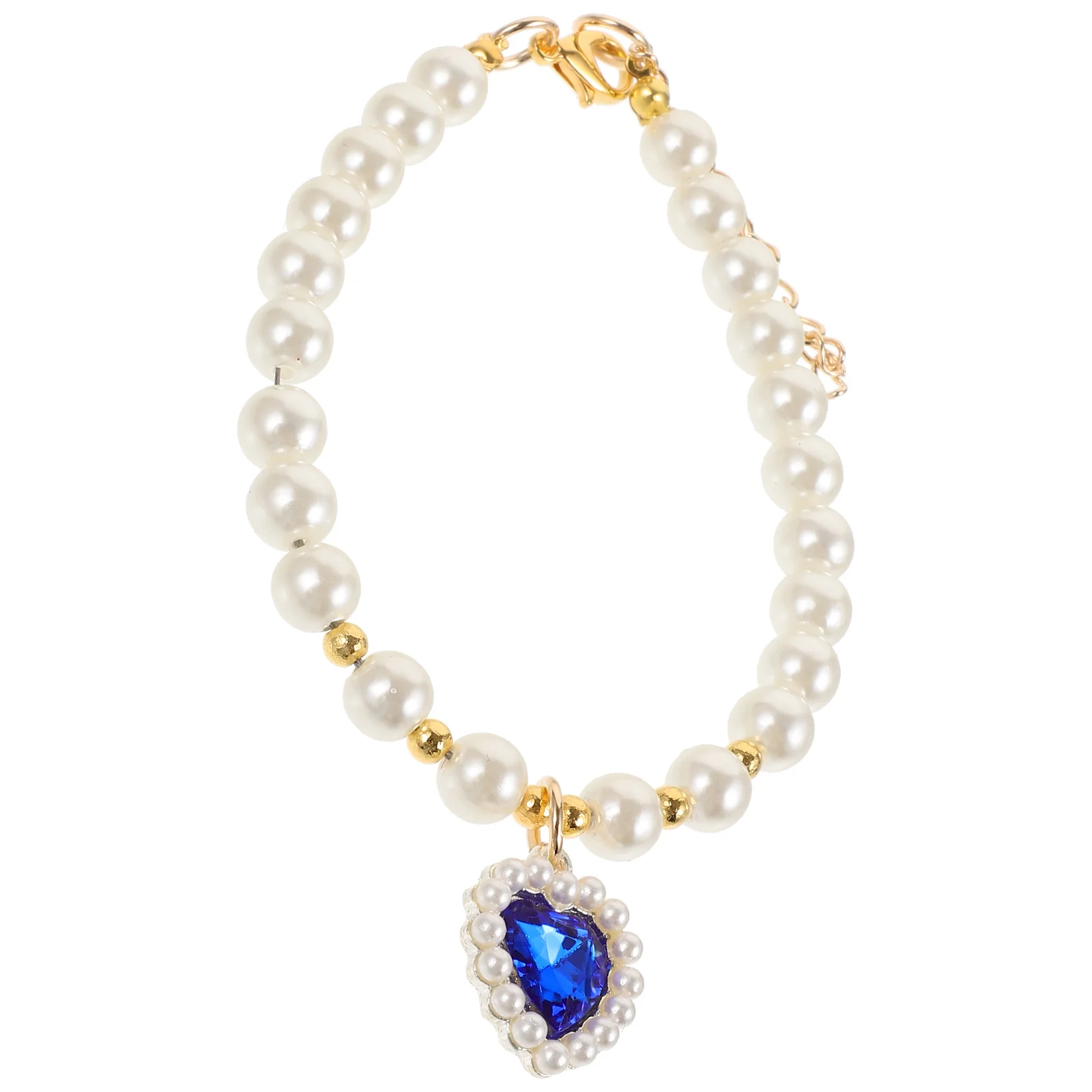

Pearl Necklace For Cats Adjustable Party Collar Pet Accessory Kitten Decor Small Animal Neck Wear-Resistant