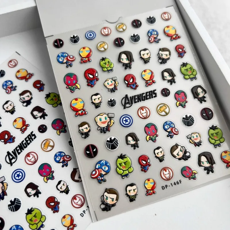 マーベルアベンジャーズスパイダーマンアイアンマン漫画 DIY マニキュアステッカー高探しクリエイティブファッションパーソナライズされたミニステッカー
