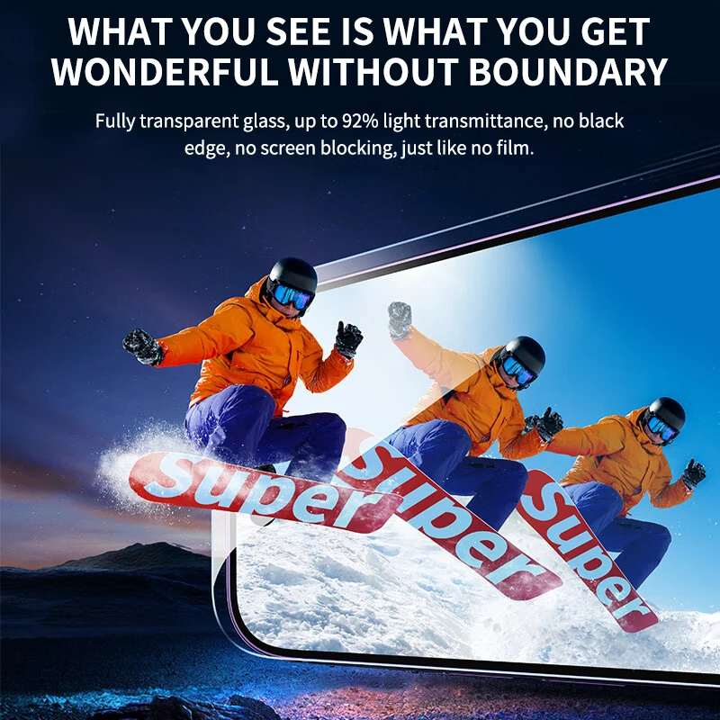 2PCS With Smooth Coating Full Cover Screen Protector on For iPhone 14 13 12 11 Pro Max XS X XR Tempered Glass Dustproof Speaker