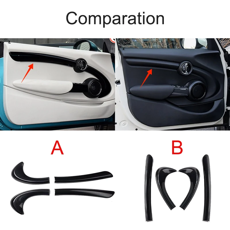 For MINI ONE Cooper S JCW F56 F57 Car Door Panel Decorative Cover Protective Sticker Plastic Interior Modification Accessories