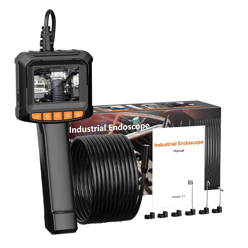 Portable Industrial Endoscope Car Repair Tool Sewer Pipe Camera Mini Automotive Borescope with Monitor