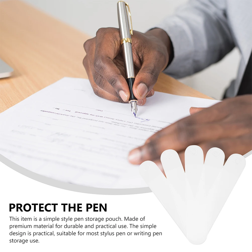 

Frosted Transparent Pen Case Portable Pen Sleeve Storage Bag Notebook Accessory High Quality Plastic Long Lasting Business Gift