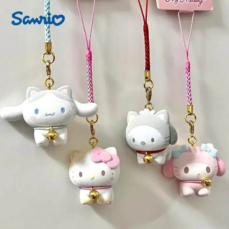 พวงกุญแจตุ๊กตาการ์ตูนคิตตี้จากมินิโซ ซานริโอ ของตกแต่งกระเป๋า พวงกุญแจน่ารัก ของขวัญสำหรับเด็ก