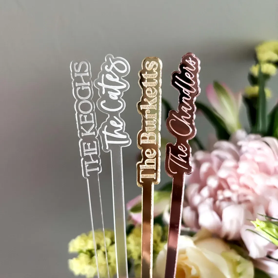 

50pcs Custom Cocktail Stirrers Birthday Swizzle Decoration Personalized Acrylic Bachelorette Party Drink Stirrers Wedding Text