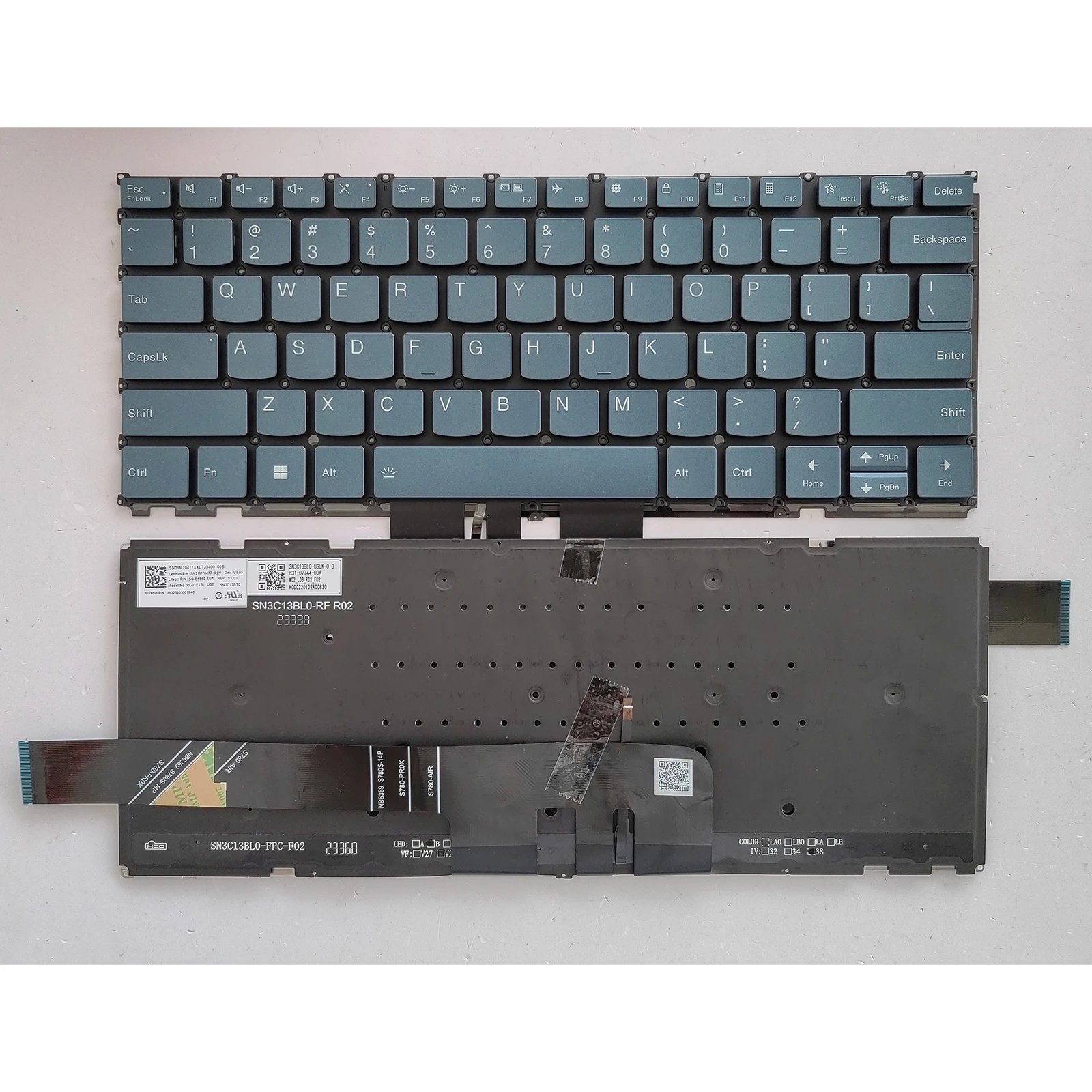 Laptop Keyboard for Lenovo Yoga Pro 7 14ARP8 14AHP9 14IRP8 Yoga Slim7 15ILL9 US Backlit Green