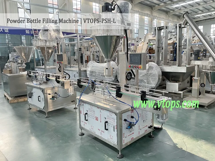 Fully Automatic Bottle Powder Filling Machine / Auger Filler With Split Hopper And PLC Control System