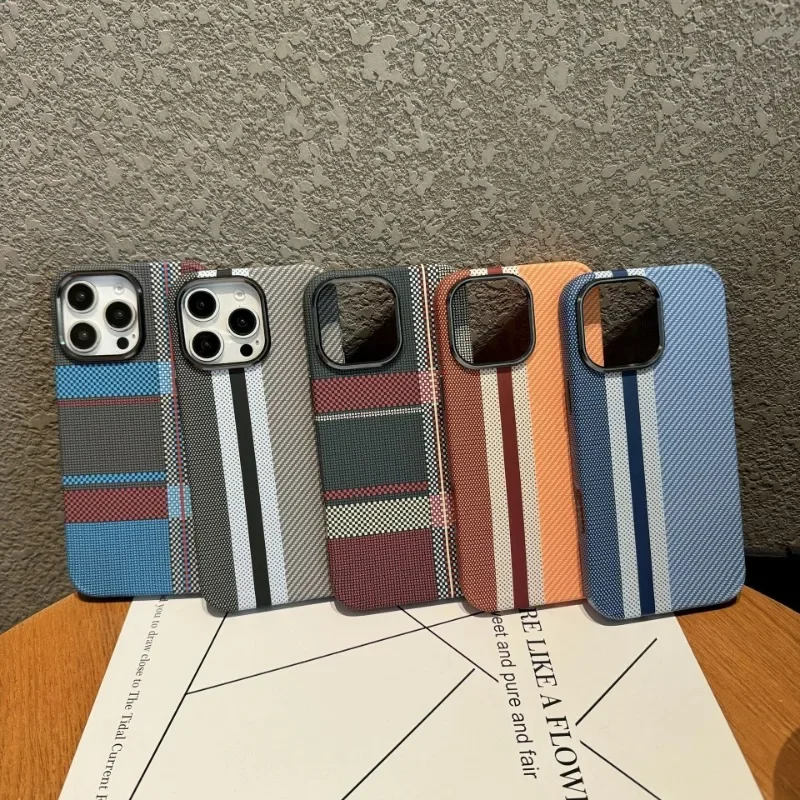 

Luxury Patterned Case for IPhone 12 13 14 15 16 Pro Promax Plus Series Cover Slim Concise Heat Dissipation Drop-Proof Phone Case