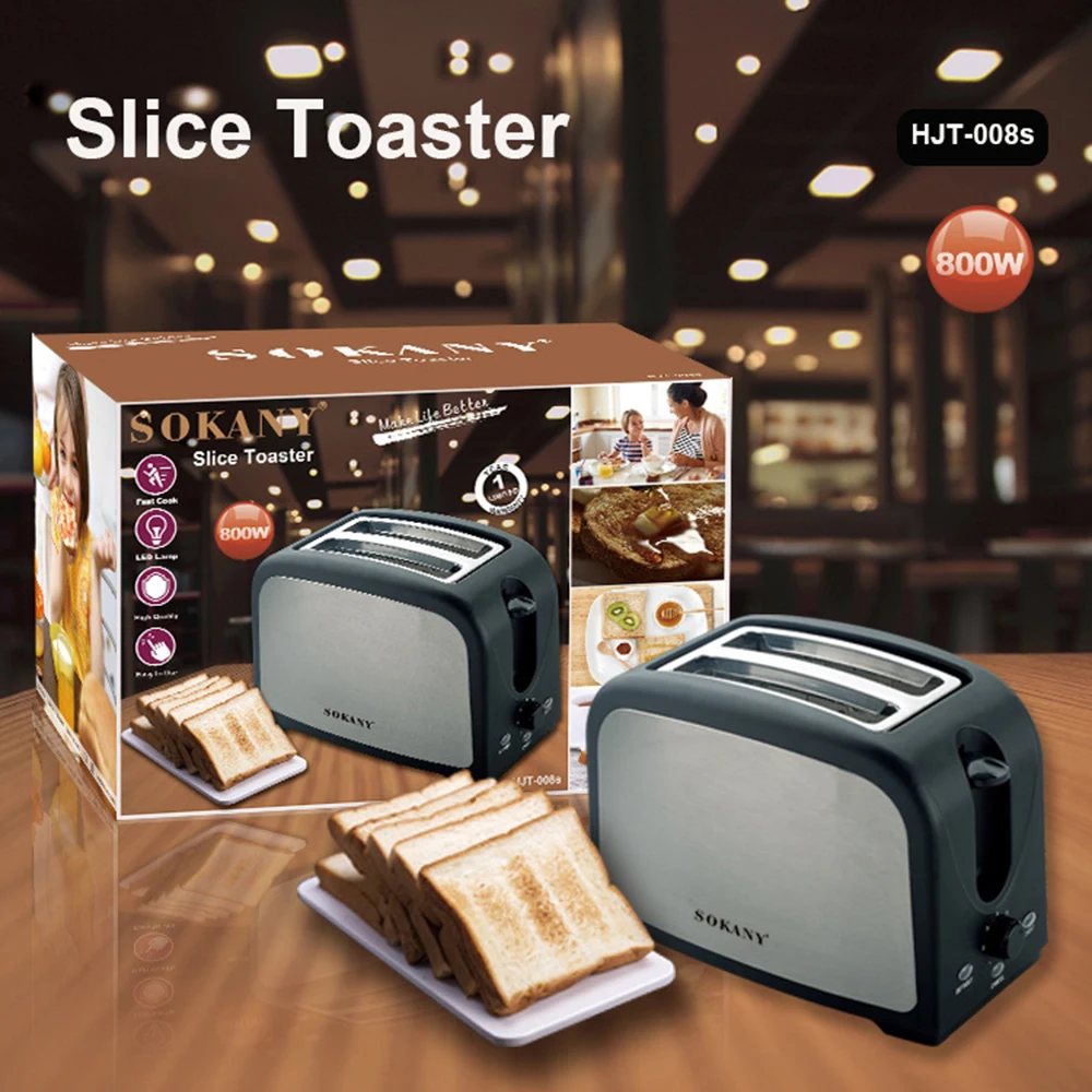 SOKANY008S Household Small Toaster Multifunctional Spit Driver Portable Home Breakfast Machine Dormitory Office Advanced Toaster