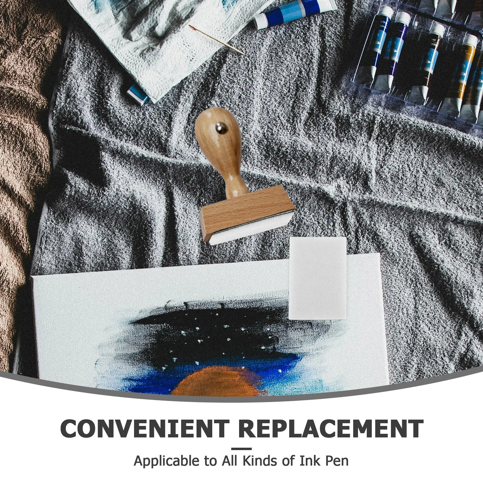 10Pcs Square Foam Pads Mini Ink Blending Tool Refills Soft Sponge Applicators for Card Making Stamping DIY Paper Crafts