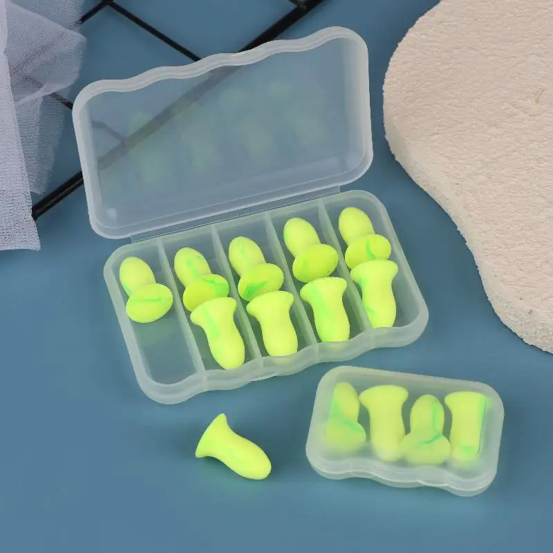 1/3/5 صناديق مكافحة الضوضاء النوم المعونة الأذن الرعاية قابلة لإعادة الاستخدام النوم الأذن المقابس الحد من الضوضاء سدادات عزل الصوت