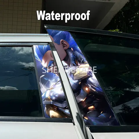 Dragon Ball Bilklistermärke B-stolpeklistermärke Reptålig Gnidskyddande Vattentät Super Saiyan Anime Självhäftande Dekoration Bildeler 8 best sales Drakboll bilklistermärke - №3