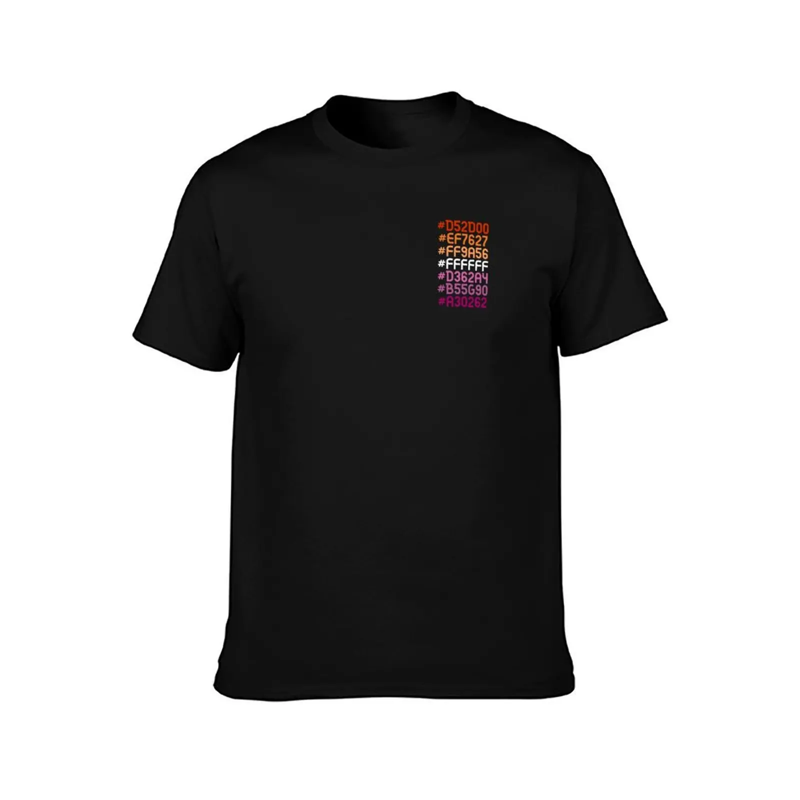 Lesbian Hex Code Flag (New) T-Shirt Work Comfort for Men T-Shirt