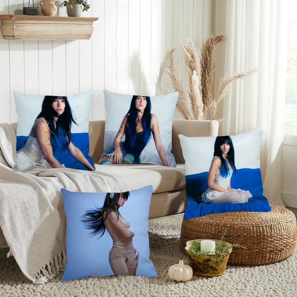 

Singer A-Aitana O-Oca-na Cuarto azul Pillow Case Home Decoration Cushion Cover Suitable For Bedroom Car Office Sofa