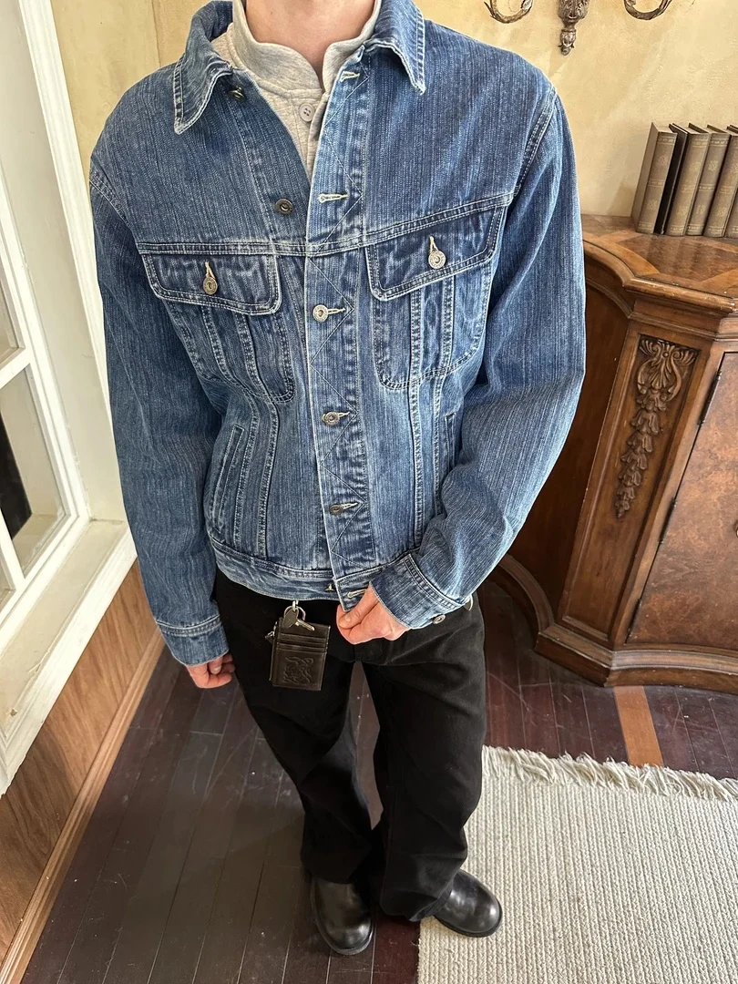 

Waed Denim Jaet Loose Fit Collared ex Autumn Faion Brand EME Long Sve Youthful Sle Cotton Polyester Blend