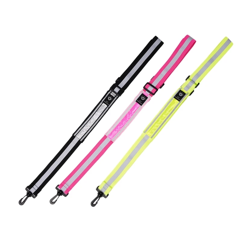 High Visibility Reflective Belt Sash with Safety Light USB Rechargeable LED Light Up Running Belt for Runner Walkers R66E