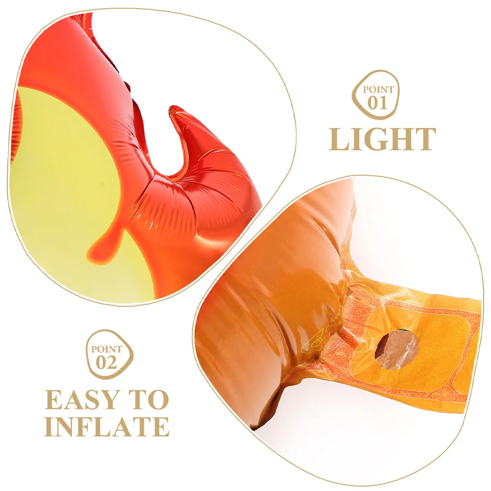 

3Pcs Fire Shaped Balloons Aluminum Foil Party Flame Decorations Birthday Supplies Firefighter Theme Party Decor