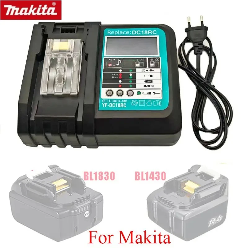 マキタ DC18RC リチウムイオンバッテリー 3A 充電器 マキタ 18V 14.4V BL1860B、BL1850B、BL1840、BL1830、BL1820、BL1415、1440 電動工具充電器