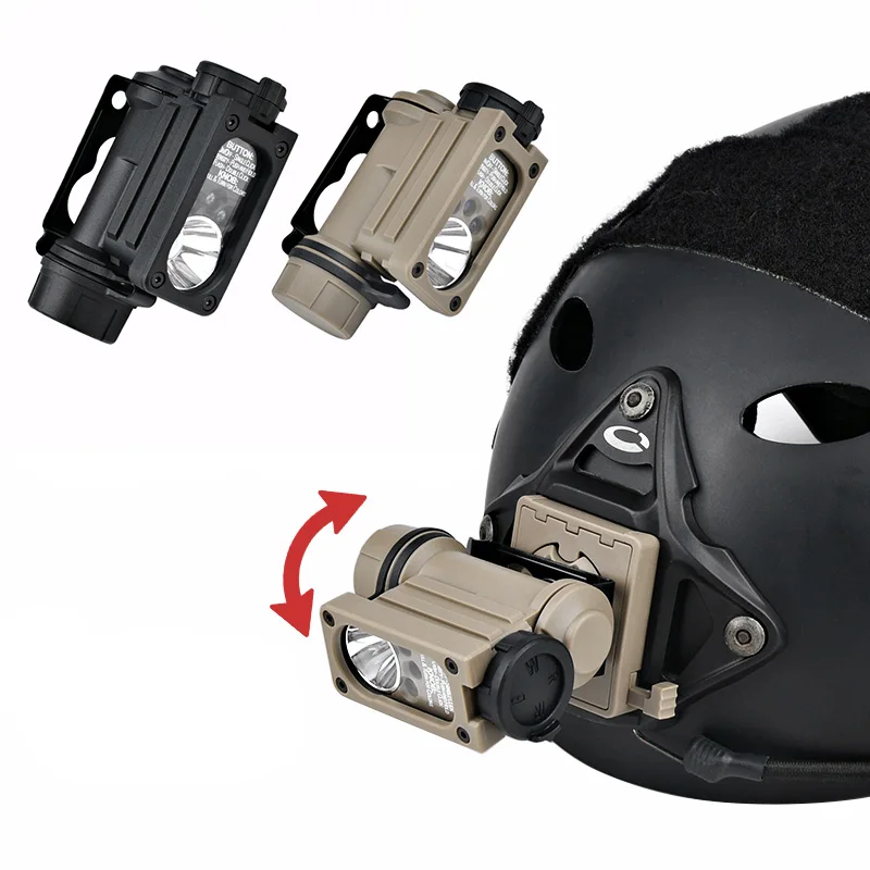 WADSN Sidewinder 2 FAST Wielofunkcyjna Lampka na Hełm - Czerwono/Niebieska IR i Biała LED Latarka Czołowa Stroboskopowa do Oświetlenia Taktycznego