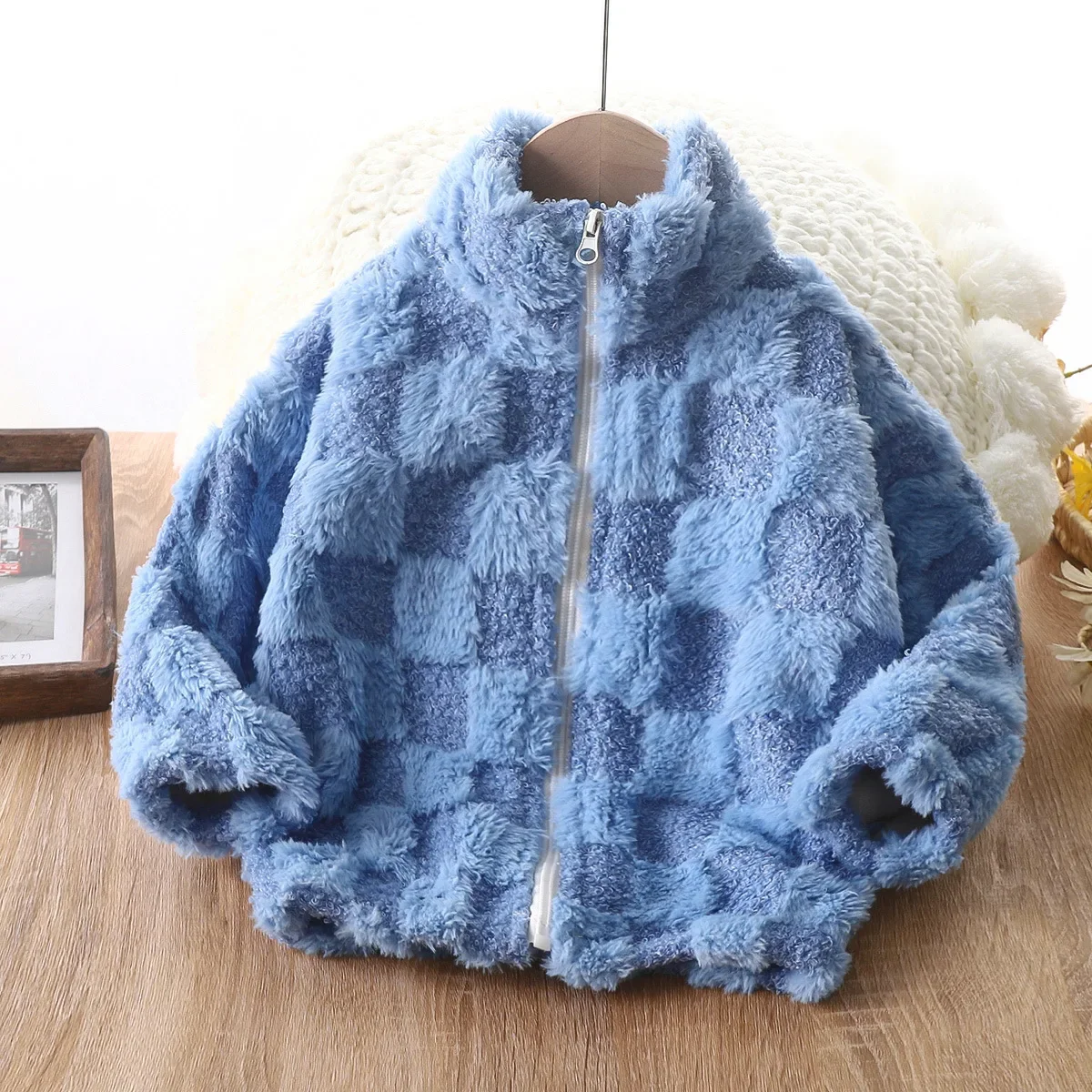 2023 inverno ragazze ragazzi Casual Plaid spessa calda giacca morbida in pile bambino bambini bambini cappotto capispalla