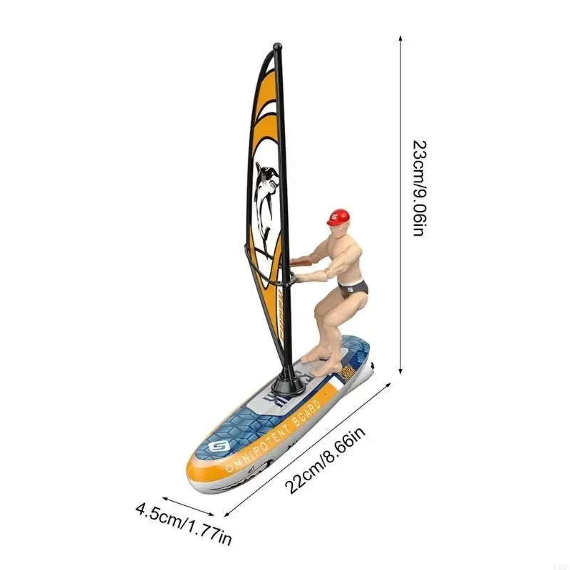 

D5QF Exquisite Diecast Model Boat Sailboats Remote Control Toy for Boys Birthday Gifts