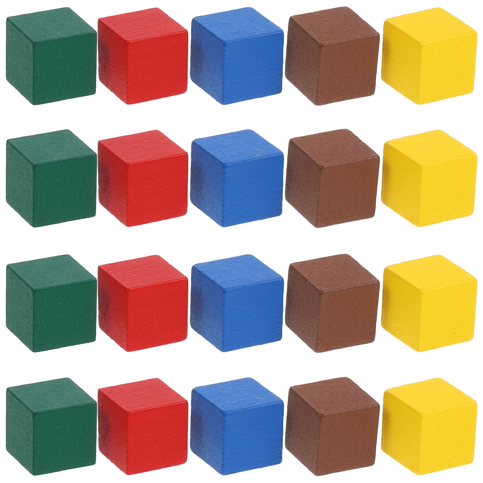 100Pcs Natural Wood Board Game Pieces Mini Cubes Chess Replacement Checkers Smooth Texture Bulk Set Board Game Pieces