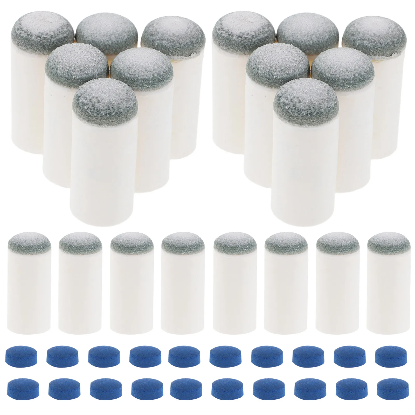 

40Pcs Premium Slip-on Billiard Pool Cue Tips for Enhanced Accuracy Control Durability Replacement Maintenance Kit