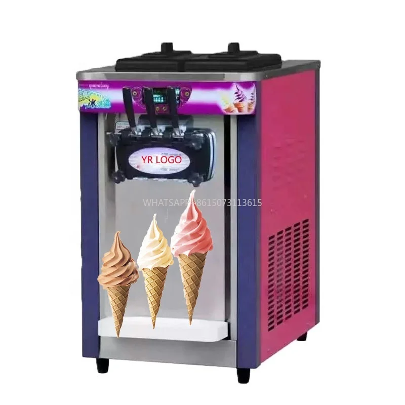 آلة الآيس كريم التجارية على الطاولة لمعدات متجر الآيس كريم الزبادي الناعم