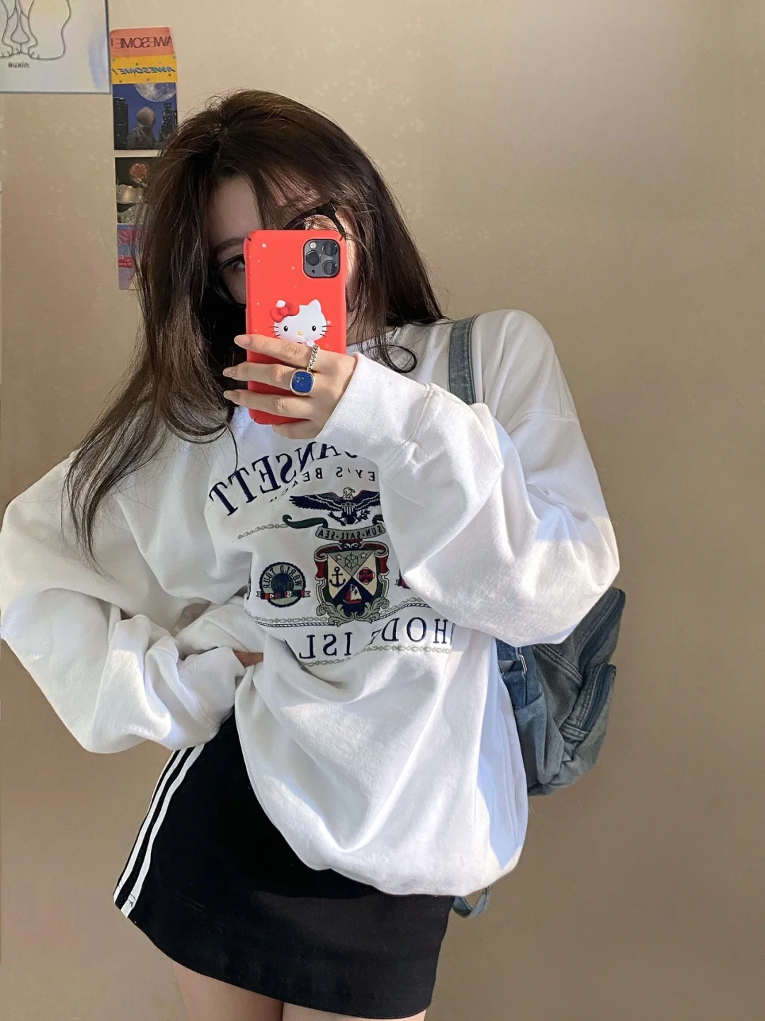 

Белый свитшот с вышитыми буквами и круглым вырезом для женщин, новый, весенне-осенний, хлопковый, повседневный, удобный крой