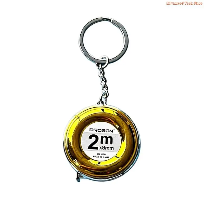 Practical 2M Keychain Retractable Tape Measure Ruler With ABS Shell And Steel Blade For Accurate Measuring In Daily Use W91B