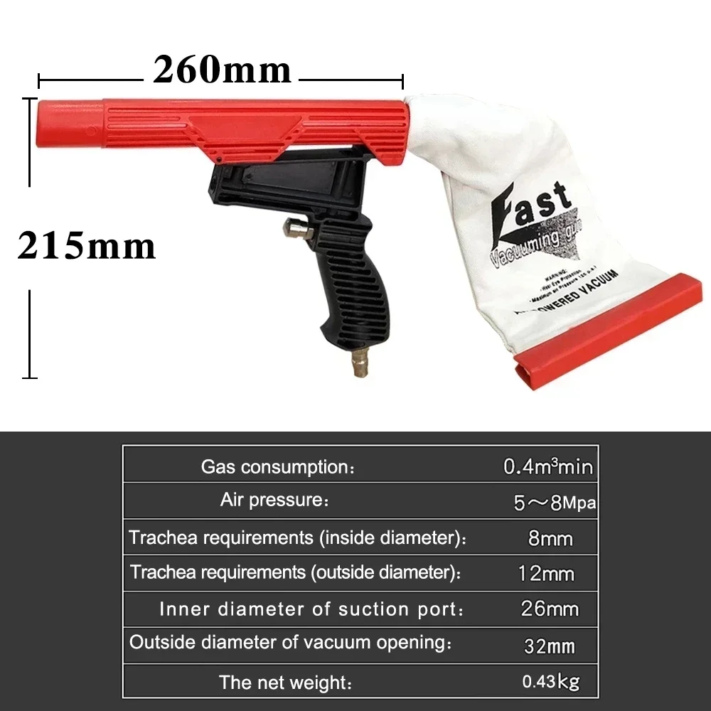 Multifunctional Pneumatic Spray Vacuum Gun Suction Cleaning Device Air Powered Fixing Car Tire Tool