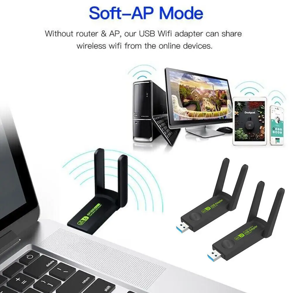 

1300Mbps WiFi USB Adapter Dual Band 2.4G/5Ghz Wi-Fi Dongle 802.11AC Powerful Antenna Wireless Receiver For PC Laptop Driver