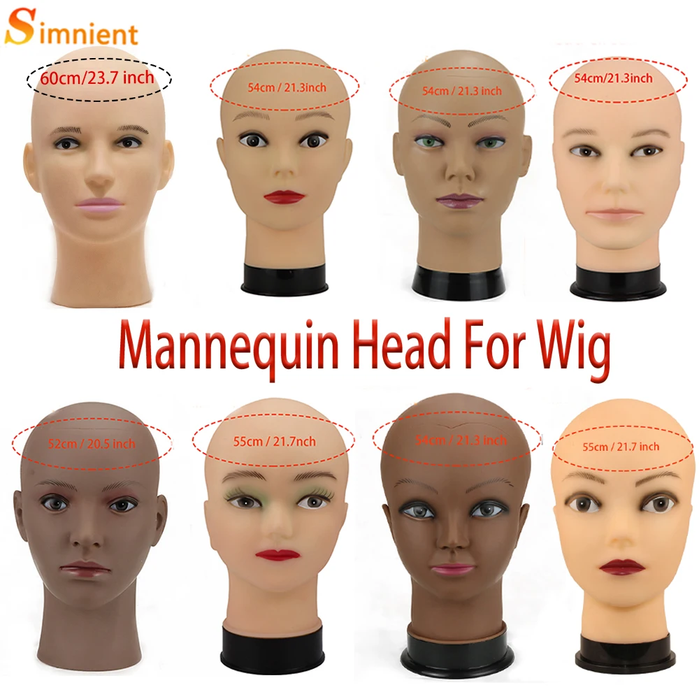 

Simnient Female Mannequin Head Without Hair For Making Wig Stand and Hat Display Cosmetology Manikin Training Head