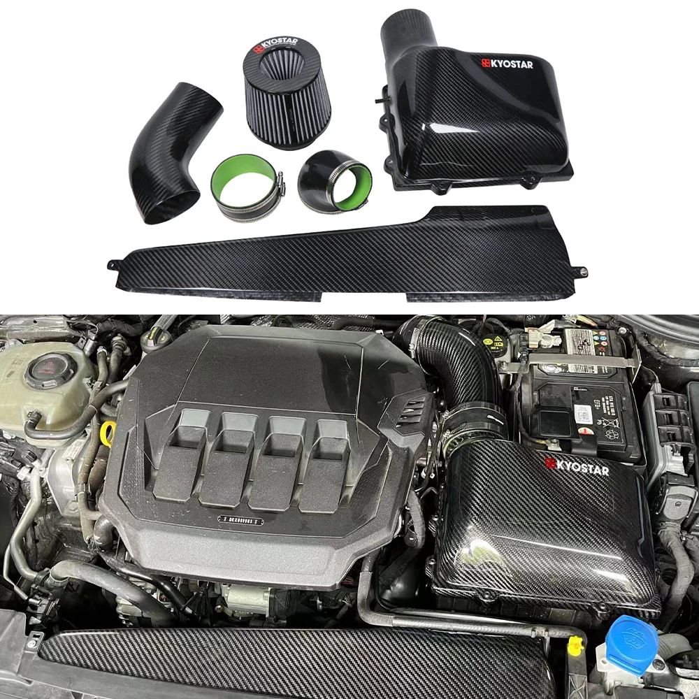 High‑Performance Carbon Fiber Cold Air Intake System Kit for VW Golf MK7 R GTI, Audi A3 S3 8V, TT 2.0T, Leon Cupra 5F