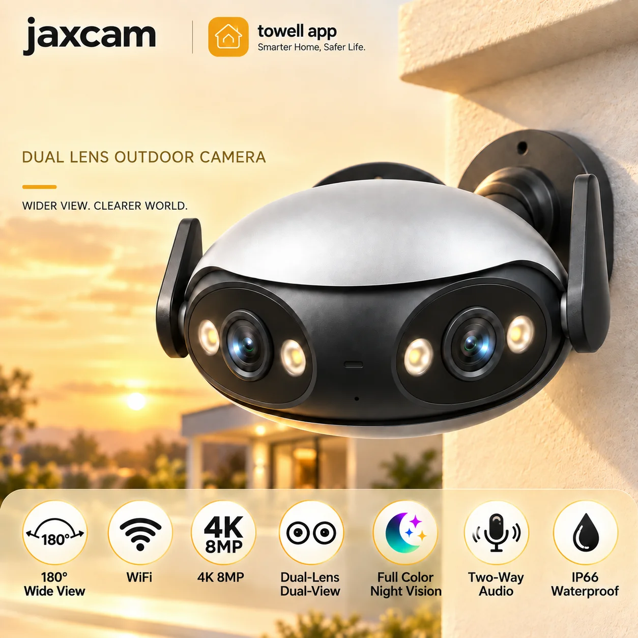 Cctv Camera 180 Degree Panoramic - Telecamera IP Wi-Fi 4K 8MP con