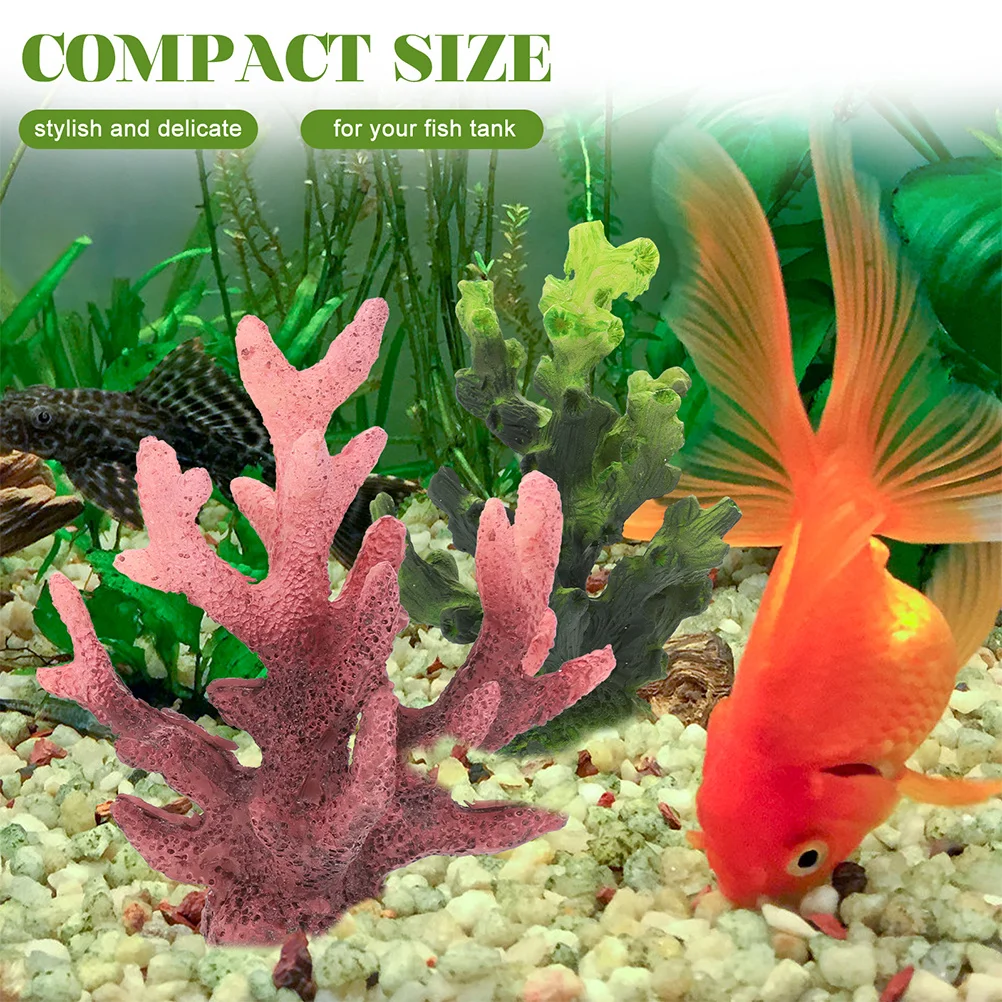 

4pcs Coral Sea Star Set Resin Aquarium Decor Artificial Landscape For Fish Tank Home Desktop Diy Decoration Wear-Resistant