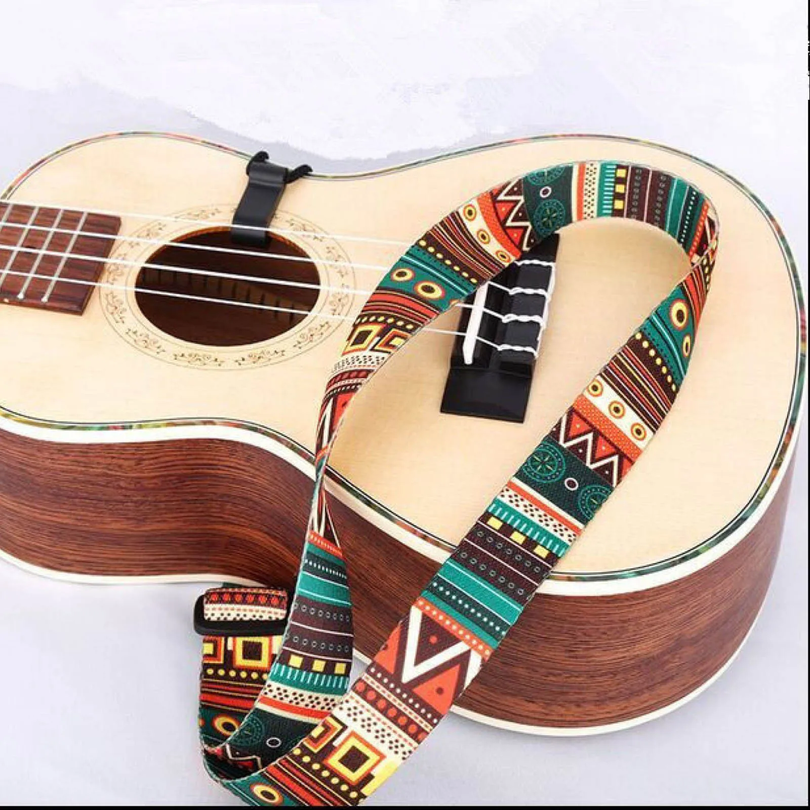 

Adjustable Guitar Strap Ukulele Accessory Ethnic Style Polyester Guitar Belts Ukulele Strap Guitar Instrument Accessories