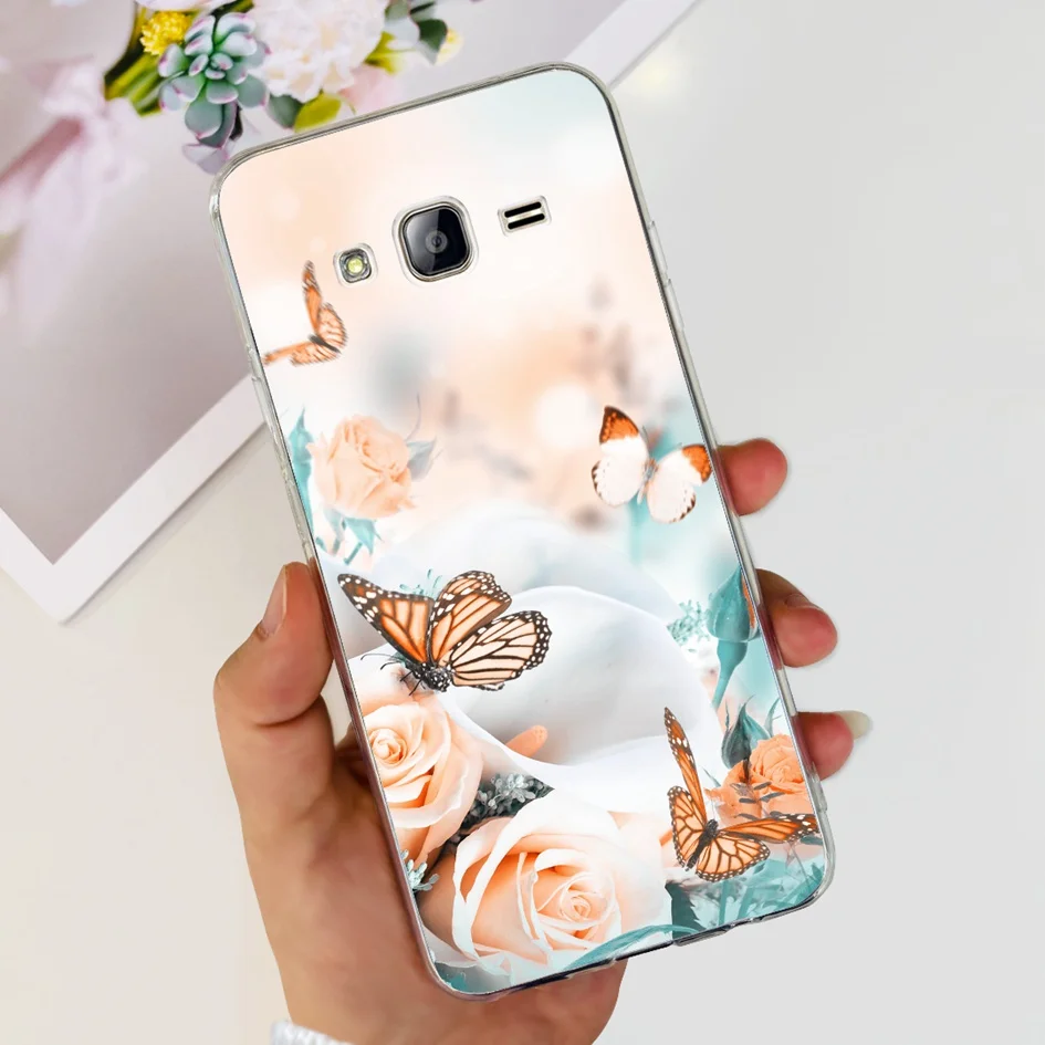 For Samsung Galaxy Grand Prime Case G530 G530H G531 G531H G531F SM-G531F Clear Cover Fashion Flower Soft TPU Silicone Phone Case