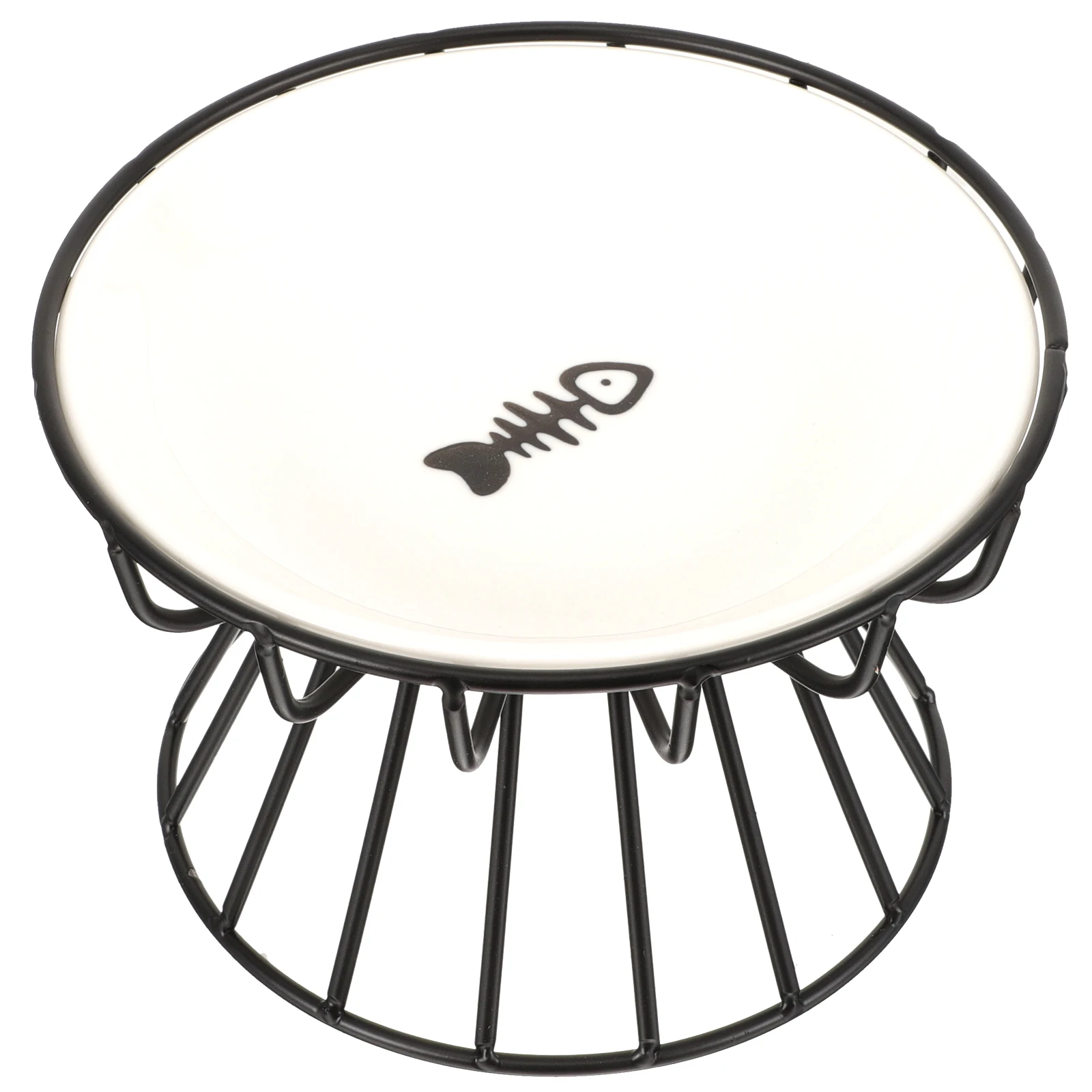 

1 Set Of Elevated Cat High Base Kitten Feeder Durable Pet Food Holder Non-Slip Cat Feeding Bowl Easy Clean Pet Bowl For Cats