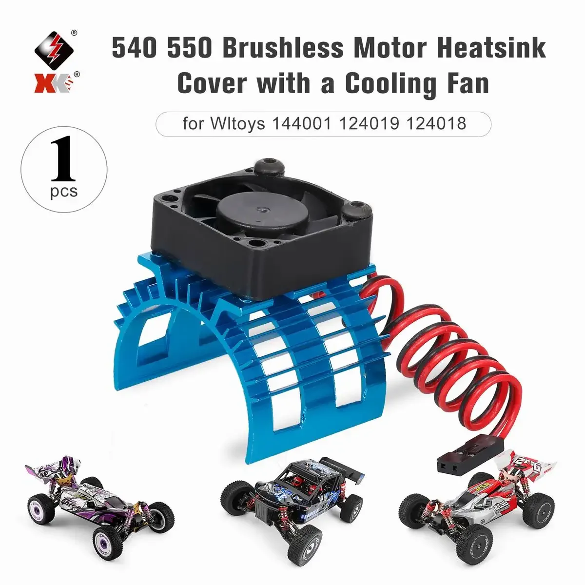 

WLtoys High Quality 12428 A979-B A959-B 540 Motor Heatsink with Cooling Fan For 1:10 1:12 1:8 RC Racing Car Spare Parts