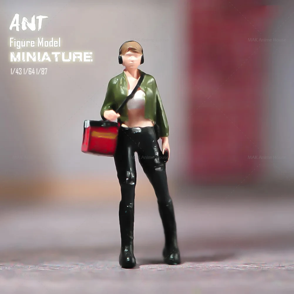 Figurine de pilotes de livraison de nourriture, modèle de beurre, décoration de scène, jouets de voiture, mâle et femelle, MiniIndic 1/87, 1/64, 1/43, 1/24