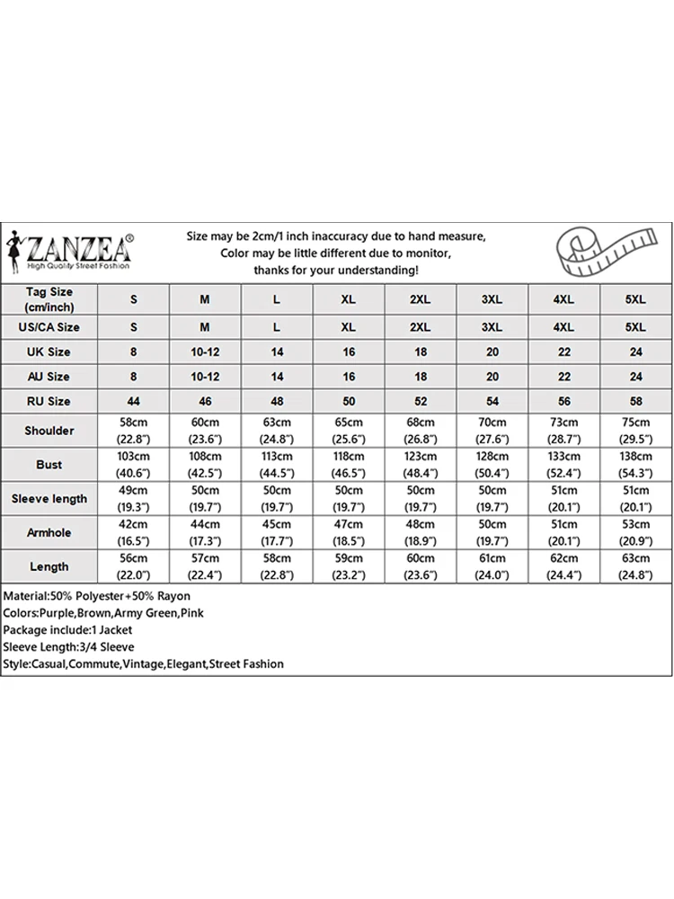 เสื้อแจ็คเก็ตคอปกแขนยาวผ้าลูกฟูกแฟชั่นฤดูใบไม้ร่วงปี 2025 ของ ZANZEA เสื้อโค้ทผู้หญิงสไตล์วินเทจสีพื้น เสื้อคลุมทรงเข้ารูปสไตล์ OL เสื้อแจ็คเก็ตแนวสตรีท