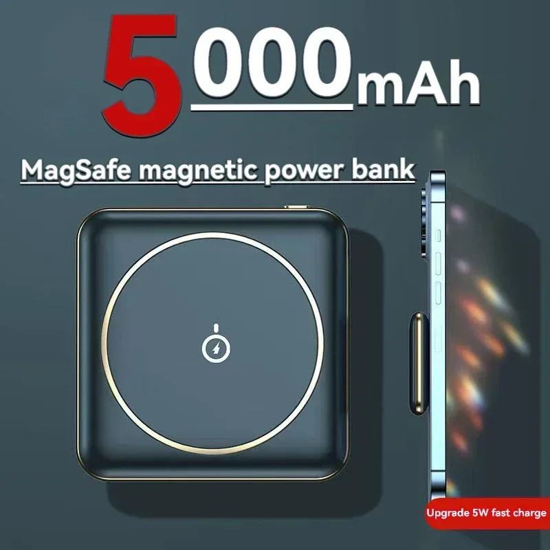 Wireless mini fast charging power bank 5000mAh magnetic charger, iPhone external fast charging battery, Huawei