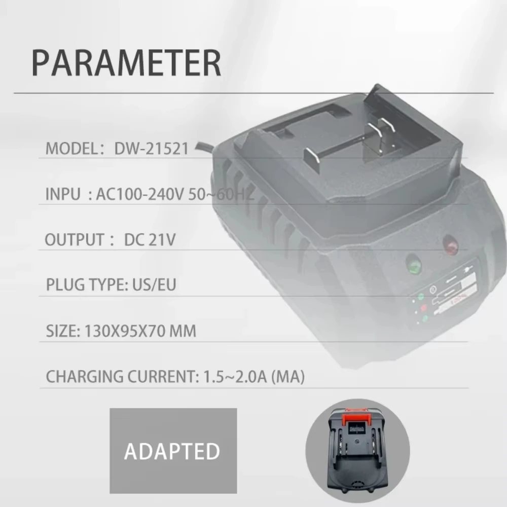 18V/21V Fast Charger for Makita Battery Models – Compatible with Electric Drills Wrenches, Angle Grinders & Power Tools