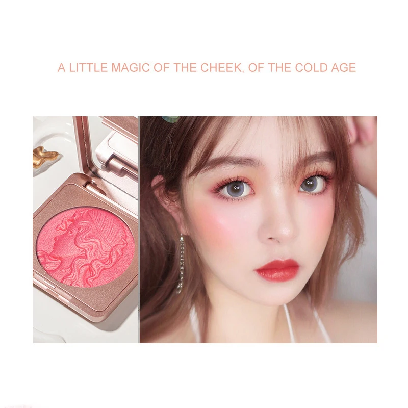 CDE Highlighter 2 Colors Blush Peach Pallete Face Blush Mineral Pigment Palette Shining Blusher Facial Shadow Cosmestics Powder