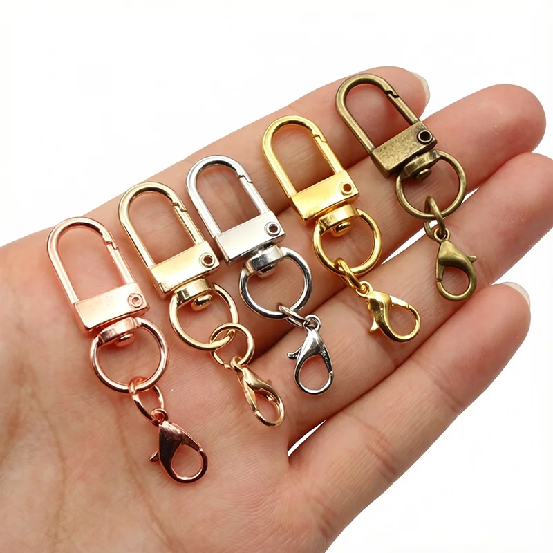 10pcs Metal Alloy Snap Lobster Clasp Hooks Buckle Connector for DIY Keychain Bags Pendants Craft Jewelry Making Accessories